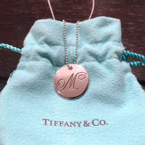 Tiffany Notes Letter M Disc Charm